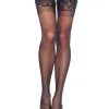 LEG AVENUE Permanecer De Pié Muslos Altos- Negro