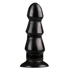 All Black Dildo Anal Negro Con Crestas