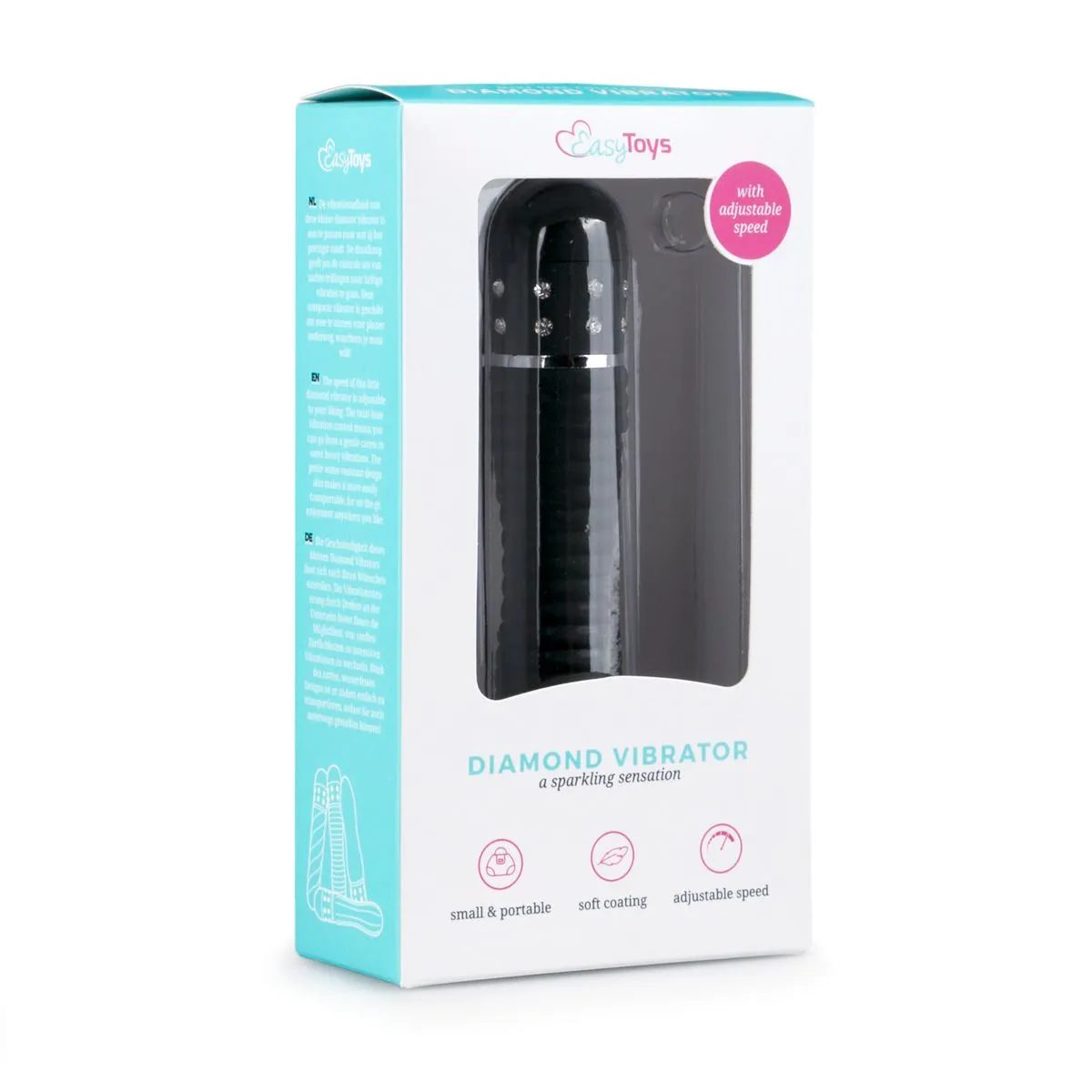 Easytoys Mini Vibe Collection Vibrador Negro Love Diamond 4 Easytoys Mini Vibe Collection Vibrador Negro Love Diamond - Imagen 2