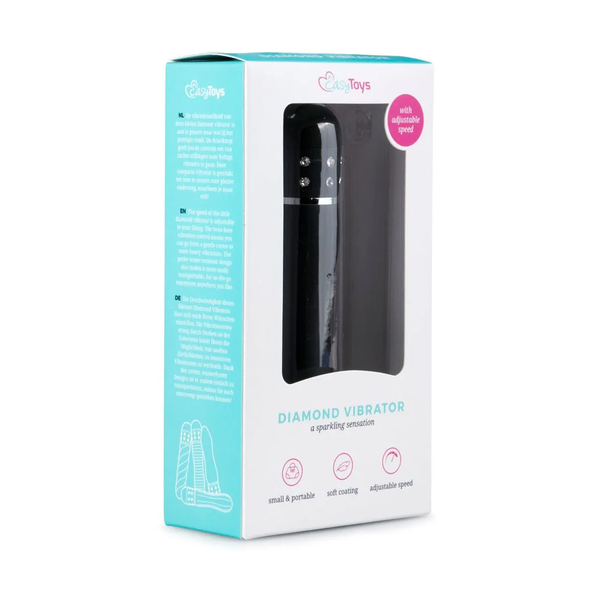 Easytoys Mini Vibe Collection Vibrador Negro Love Diamond 4 Easytoys Mini Vibe Collection Vibrador Negro Love Diamond - Imagen 2