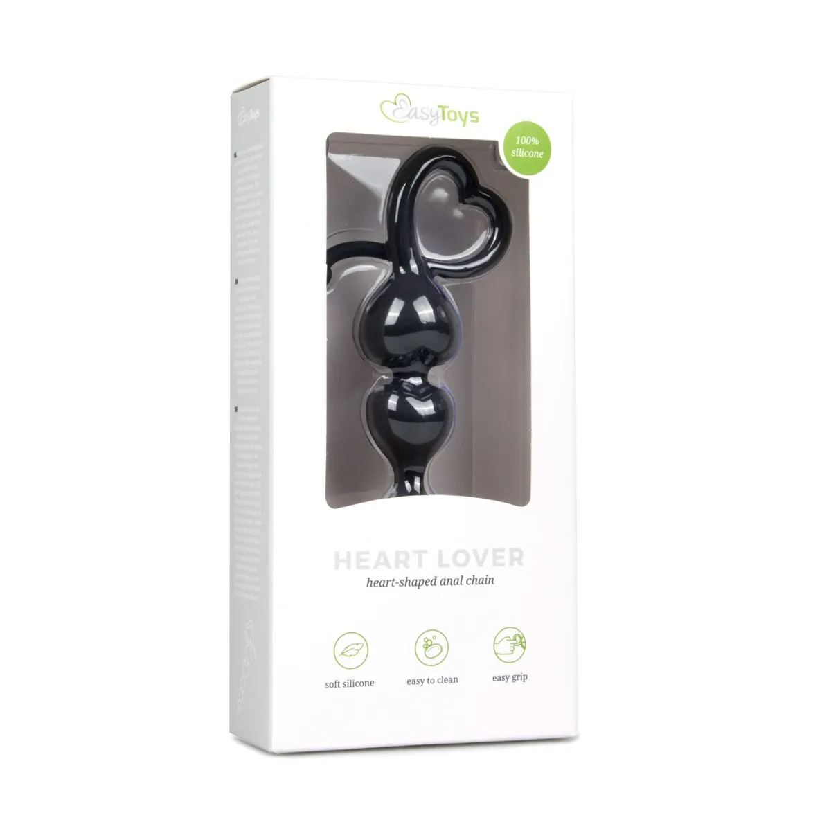 Easytoys Anal Collection Bolas Chinas Anales Negras Con Asa De Corazón 4 Easytoys Anal Collection Bolas Chinas Anales Negras Con Asa De Corazón - Imagen 2
