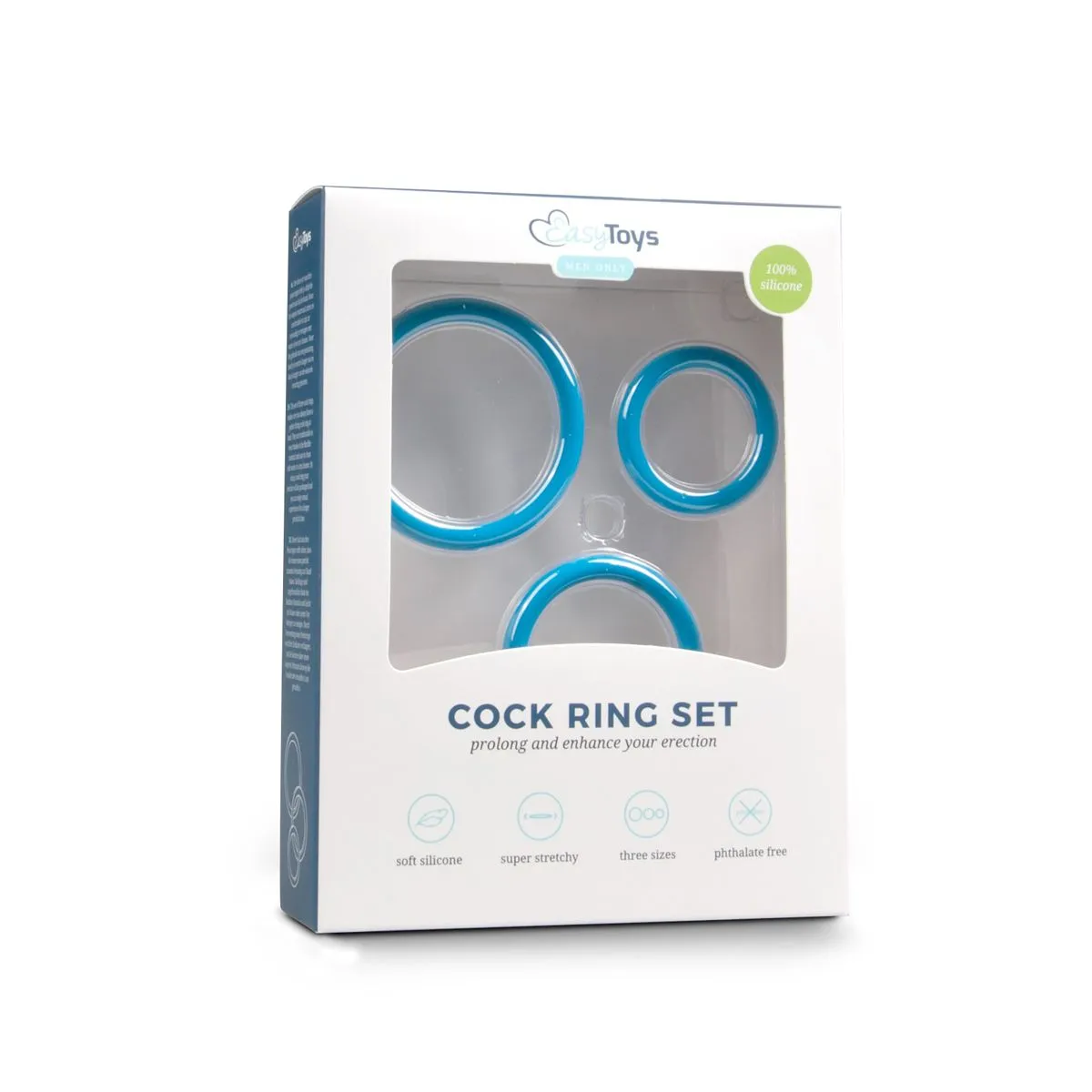 Easytoys Men Only Set De Anillos Para Pene De 3 Tamaños - Azul 4 Easytoys Men Only Set De Anillos Para Pene De 3 Tamaños - Azul - Imagen 2