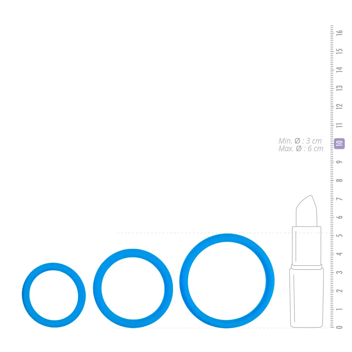 Easytoys Men Only Set De Anillos Para Pene De 3 Tamaños - Azul 5 Easytoys Men Only Set De Anillos Para Pene De 3 Tamaños - Azul - Imagen 3