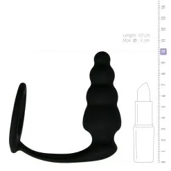 Easytoys Men Only Anillo Para Pene Con Plug Anal Estriado -Ideas para regalos comercio 1625144131.ET432BLK 4