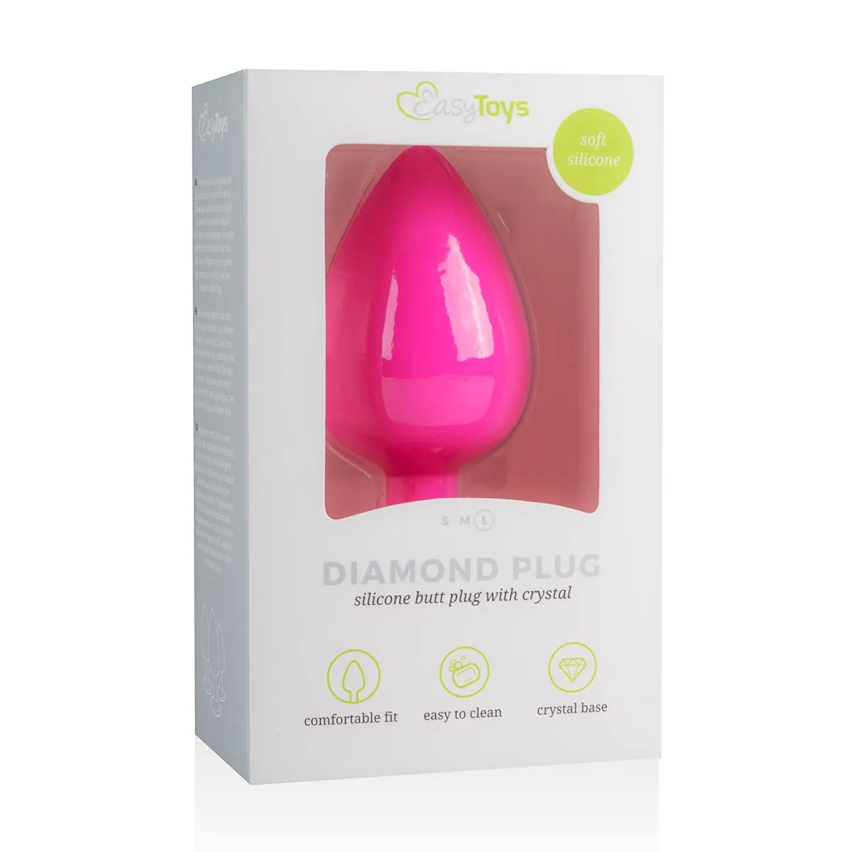 Easytoys Anal Collection Diamond Plug Large - Pink 6 Easytoys Anal Collection Diamond Plug Large - Pink - Imagen 4