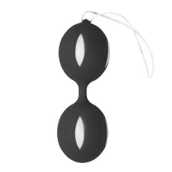 EasyToys - Geisha Collection Wiggle Duo Kegel Ball - Black / White