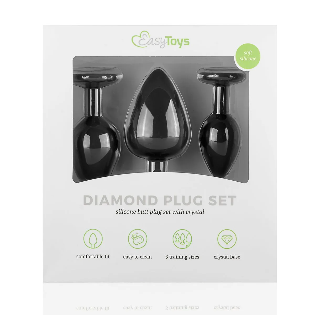 Easytoys Anal Collection Juego De Plugs De Silicona Con Diamante - Negro 8 Easytoys Anal Collection Juego De Plugs De Silicona Con Diamante - Negro - Imagen 6