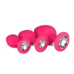 Easytoys Anal Collection Plug Anales De Silicona Con Diamante - Rosa