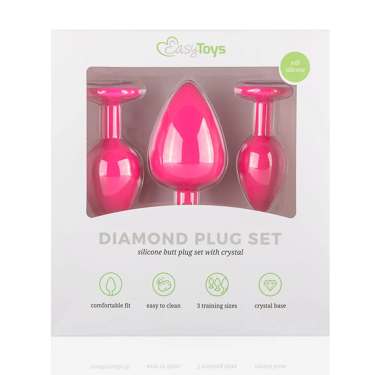 Easytoys Anal Collection Plug Anales De Silicona Con Diamante - Rosa 7 Easytoys Anal Collection Plug Anales De Silicona Con Diamante - Rosa - Imagen 5