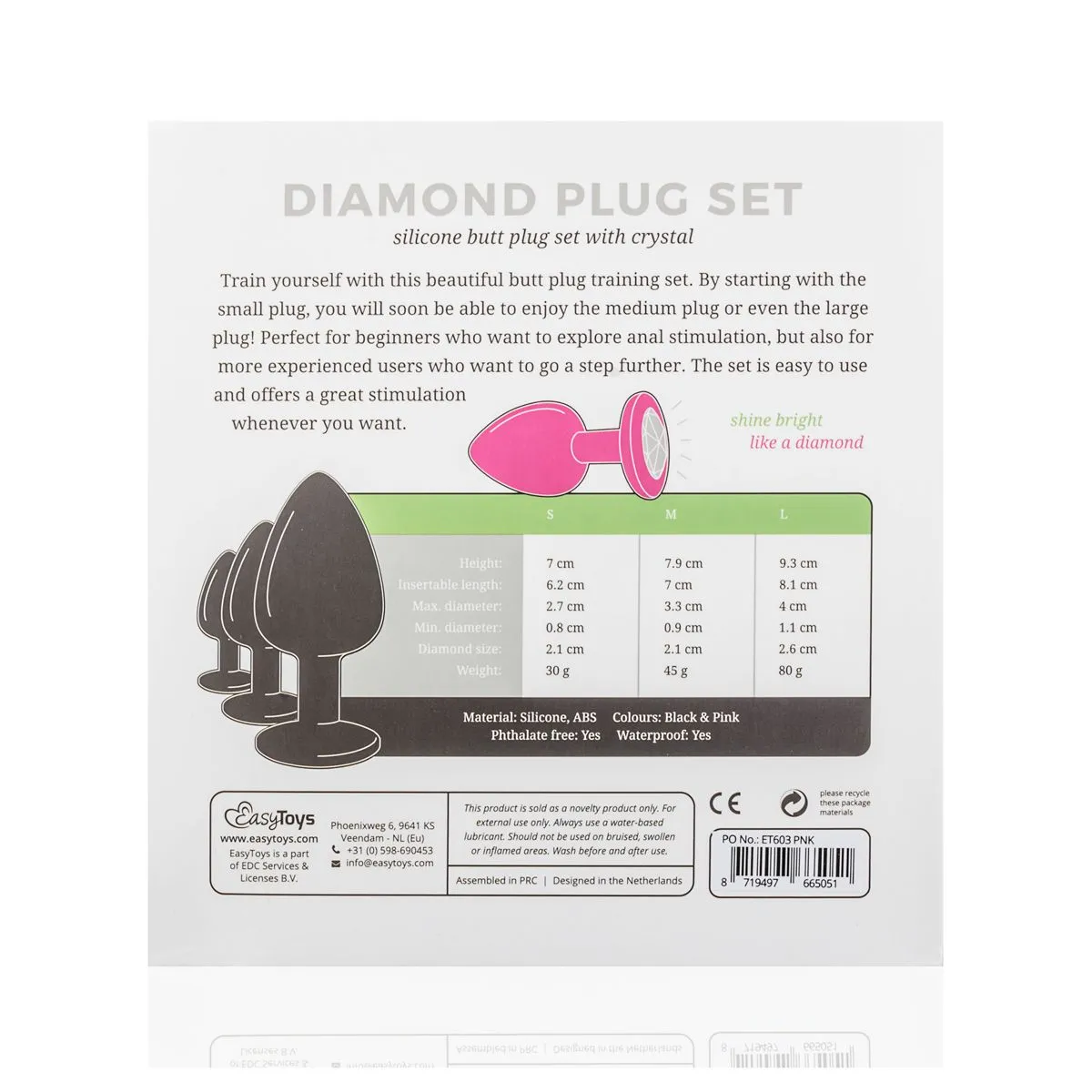Easytoys Anal Collection Plug Anales De Silicona Con Diamante - Rosa 10 Easytoys Anal Collection Plug Anales De Silicona Con Diamante - Rosa - Imagen 8