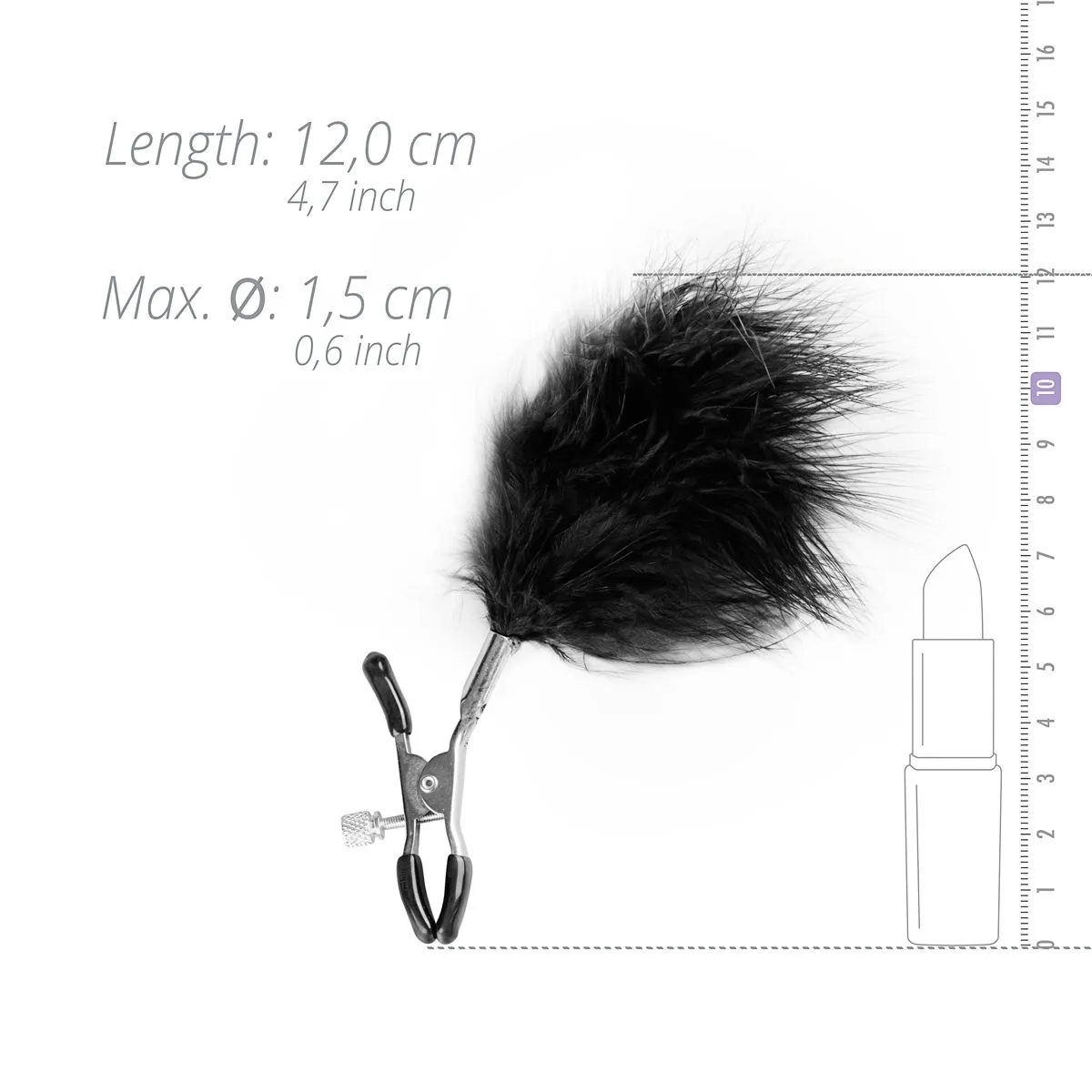 Easytoys Fetish Collection Abrazaderas De Pezón Ajustables Con Plumas 5 Easytoys Fetish Collection Abrazaderas De Pezón Ajustables Con Plumas - Imagen 3