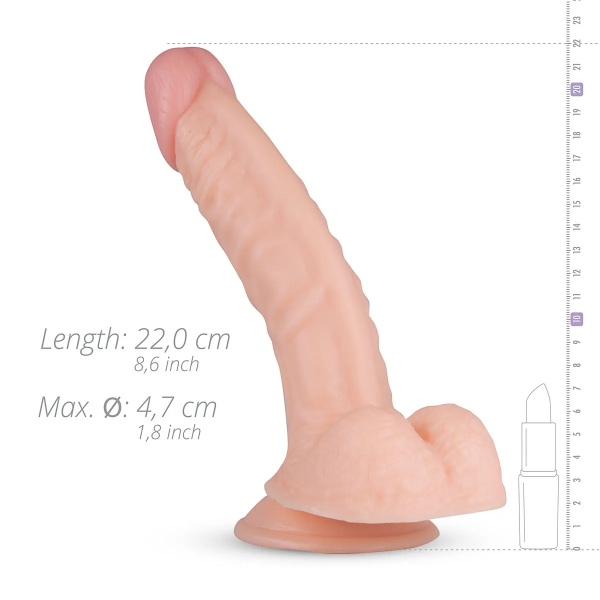 Real Fantasy Dildo Realista Derek 7 Real Fantasy Dildo Realista Derek - Imagen 5