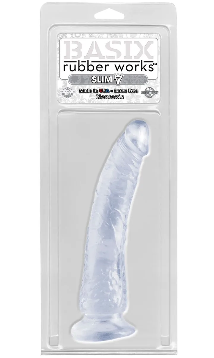 Basix Rubber Works Slim 7 Realistic Dildo 4 Basix Rubber Works Slim 7 Realistic Dildo - Imagen 2