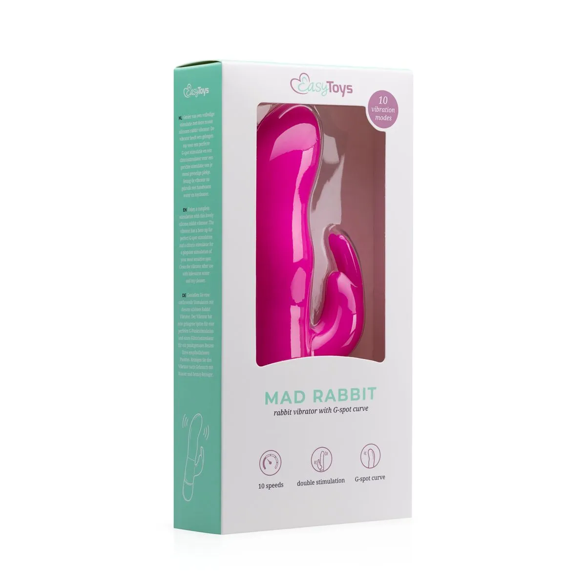 Easytoys Vibe Collection Vibrador Mad Rabbit - Rosa 12 Easytoys Vibe Collection Vibrador Mad Rabbit - Rosa - Imagen 10