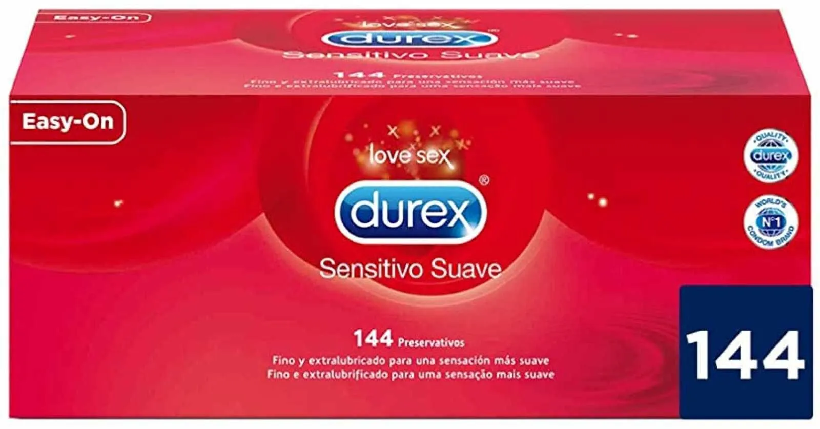 Condones Sensitivo Suave De Durex - 144 Unidades 3 Condones Sensitivo Suave De Durex - 144 Unidades