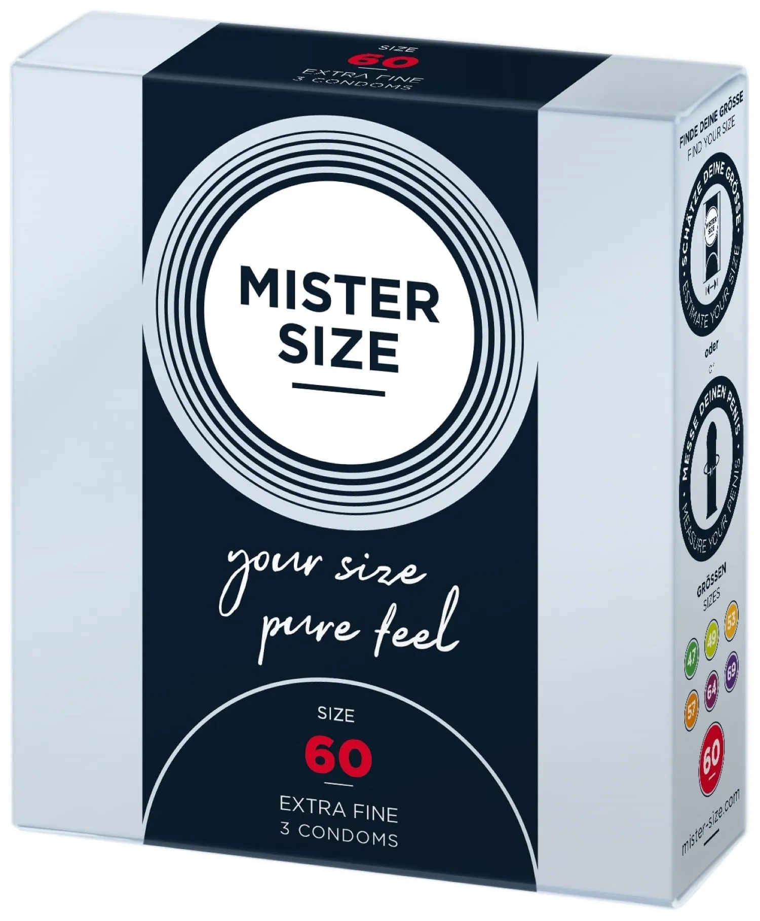 Mister Size MISTER.SIZE Preservativos De 60 Mm 3 Unidades 3 Mister Size MISTER.SIZE Preservativos De 60 Mm 3 Unidades