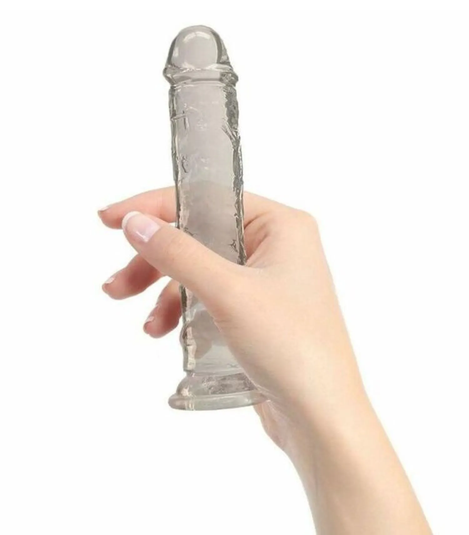 Crystal Addiction - Dildo Transparente - 18 Cm 4 Crystal Addiction - Dildo Transparente - 18 Cm - Imagen 2