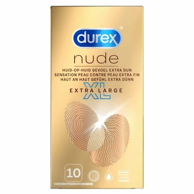 Condones Durex Nude XL - 10 Unidades 3 Condones Durex Nude XL - 10 Unidades
