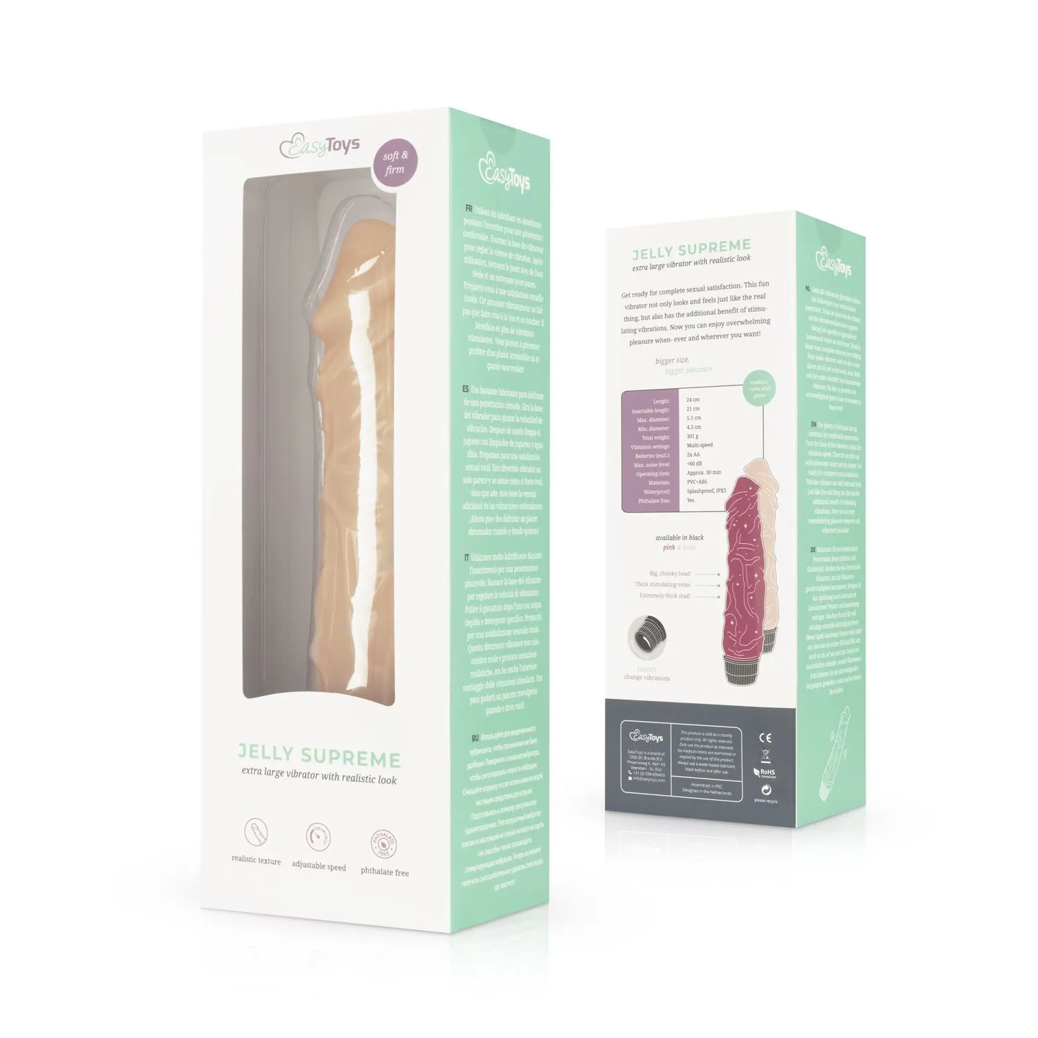 Easytoys Vibe Collection Jelly Supreme - Vibrador Realista 4 Easytoys Vibe Collection Jelly Supreme - Vibrador Realista - Imagen 2