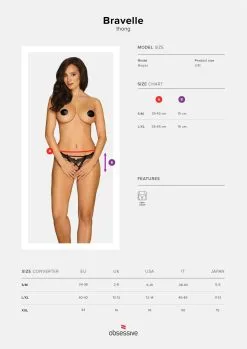 Obsessive Tanga Sin Entrepierna Bravelle - Negro 7 Obsessive Tanga Sin Entrepierna Bravelle - Negro -Ideas para regalos comercio 1632397681.OBS1647 3