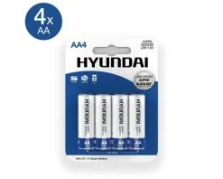 Hyundai Super Alkalina AA Baterías - 4 Pcs