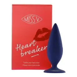 Miss V Heartbreaker Velvet Tapón Anal - Azul Oscuro