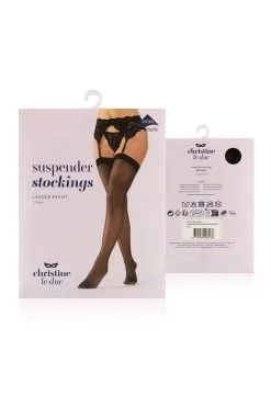 Christine Le Duc Liguero Medias Anticarreras Glorious - Negro -Ideas para regalos comercio 1678275348.cld hblk 003 sm 9