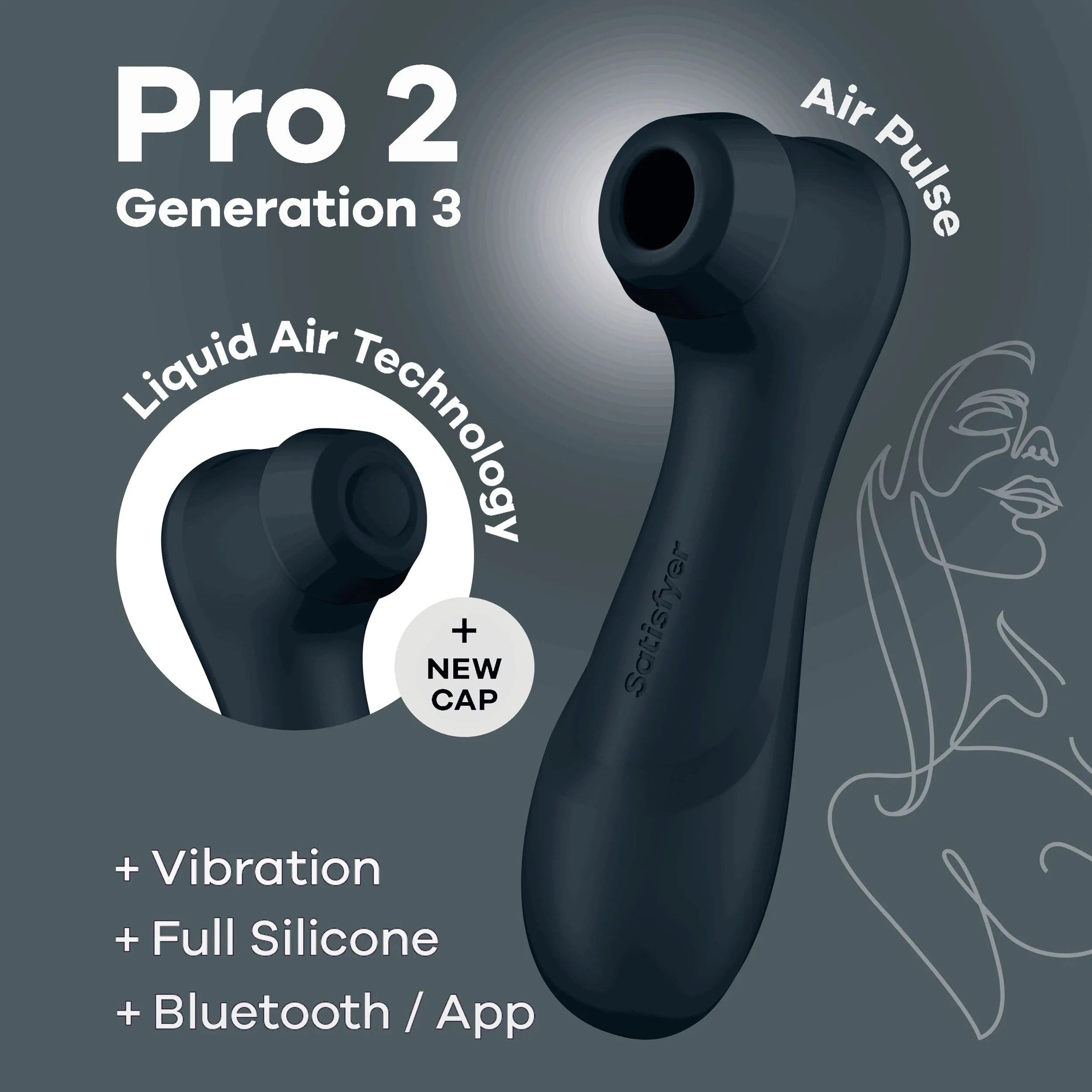 Satisfyer Pro 2 - Generación 3 Controlado Por Aplicación - Negro 4 Satisfyer Pro 2 - Generación 3 Controlado Por Aplicación - Negro - Imagen 2
