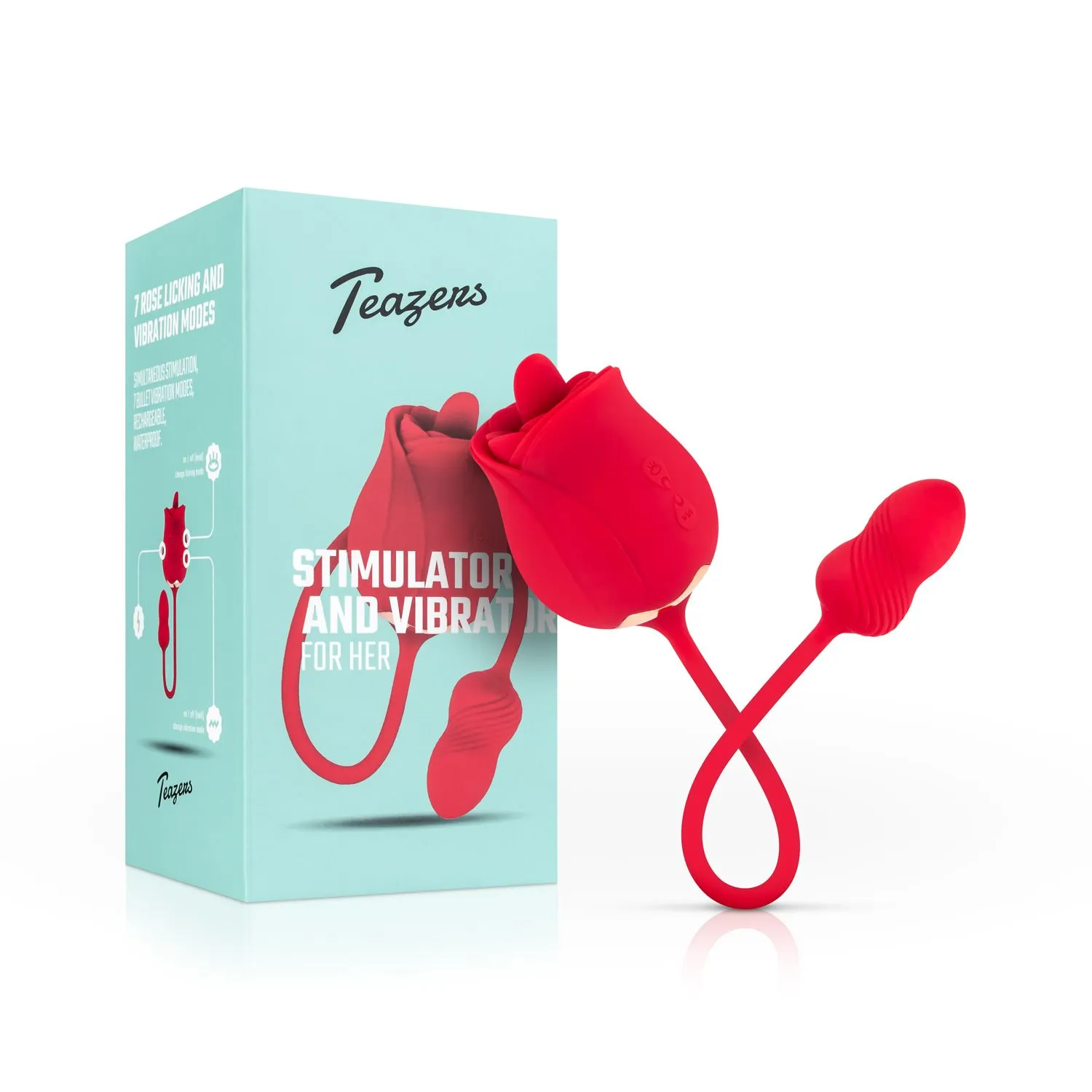 Vibrador Y Estimulador De Clítoris Teazers Rose 3 Vibrador Y Estimulador De Clítoris Teazers Rose